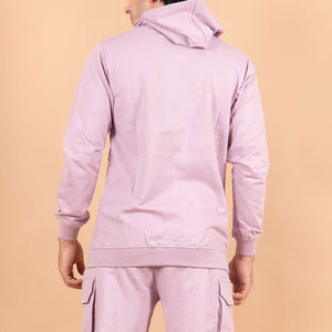 Casual Winter Breathable <b>Lightweight</b> <b>Hoodie</b> and Shorts Set for Men - Product Image 3