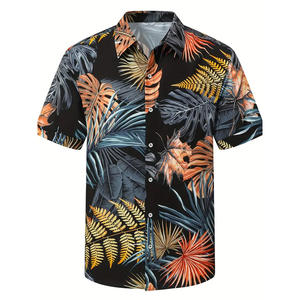 เสื้อวันหยุดคอปกมีกระดุมสำหรับผู้ชายผ้าคอตตอน100% เสื้อถักแบบเร็วเสื้อปาร์ตี้ริมชายหาดบริการ OEM ใหม่ - Product Image 6