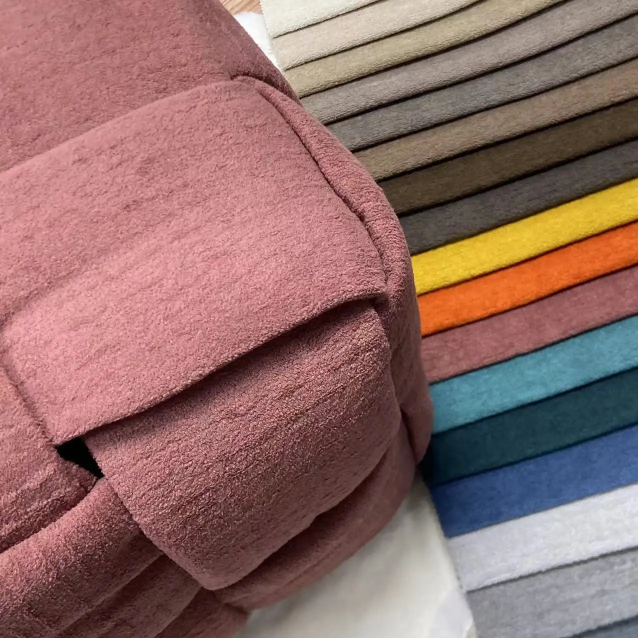 Desain baru kain pelapis halus kain poliester untuk tekstil furnitur