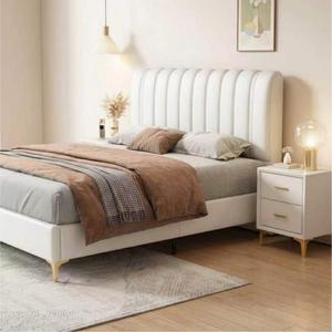 Base de Cama Tapizada de Lujo Estilo Crema Italiano con Almacenamiento Elevable por Gas, Perfil Bajo, Cama Doble para Dormitorio Principal, Muebles para Apartamento - Product Image 4