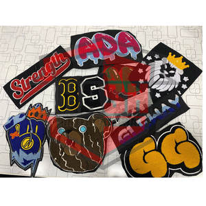 แผ่นแปะปักลายด้วยกำมะหยี่แบบ3D ใหม่แผ่นแปะตัวอักษรทำจากยางมีกลิตเตอร์ประดับด้วยลูกไม้2024ชิ้น - Product Image 3