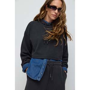 Sudadera Corta con Capucha Suave al Tacto, Uso Diario, Viscosa/Poliéster - Product Image 2