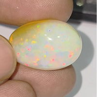 1 Pc d'opale éthiopienne naturelle avec feu 24mm ovale Cabochon 24 Cts Lot Iroc ventes bonne qualité lâche pierres précieuses cabine US $108