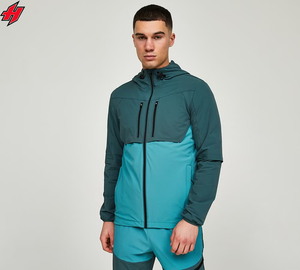 Chaquetas de nailon con cremallera para hombre, chaquetas cortavientos de nailon ligeras a prueba de viento personalizadas de fabricante - Product Image 2