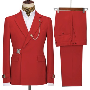 Última llegada nuevo diseñador Venta caliente Slim Fit abrigo chaleco pantalones conjunto de 3 piezas traje de boda impreso cuello mandarín trajes esmoquin - Product Image 6