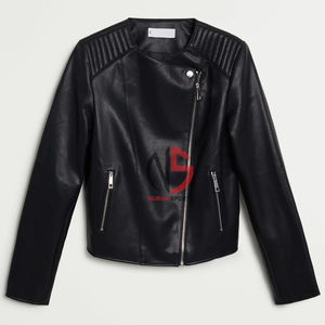 Chaqueta de Cuero Genuino de Alta Calidad para Mujer, Estilo Café Racer, Transpirable, Novedad 2026 - Product Image 2