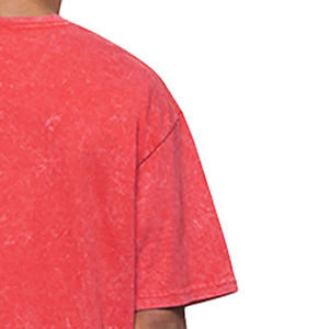 เสื้อยืดคอกลมสีชมพูสำหรับผู้ชายเสื้อยืดไม่มีแขนเปิดไหล่ทรงหลวมทำจากผ้าฝ้าย100% สินค้ามาใหม่ฤดูร้อน - Product Image 5