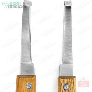 Último diseño de fábrica, precio de venta al por mayor, cuchillo de pezuña de caballo con mango de madera - Product Image 4