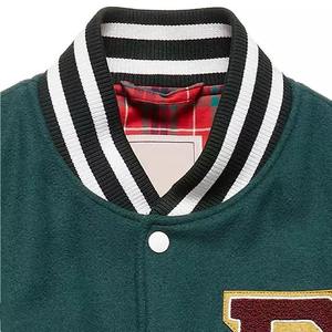 Custom Wool Varsity <b>Jackets</b> with Leather Sleeves-Stand Collar & Front Logo Quick Dry Customizable for <b>Men</b> and Women - Product Image 4