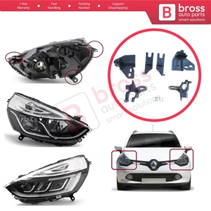 Support de fixation de phare BHL516+BHL517, kit de réparation avec languettes, côté gauche et droit, pour Clio MK4 BH KH Estate HB Van 2012-2020 260603442 - Product Image 5