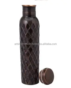 RECENT BLACK ANTIQUE AT WHOLESALE PRICE COPPER WATER BOTTLE CLASSIC COPPER BOTTLE SUPPLIER FROM INDIA AYURVEDA HEALTH BENEFIT