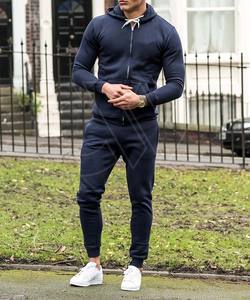 Diseñe su propio chándal de lana liso personalizado con logotipo personalizado, chándales de algodón de gran tamaño para hombres - Product Image 5