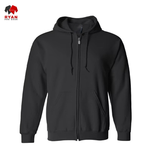 Pull-over à capuche en polaire ODM unie personnalisée pour hommes avec poche avant Streetwear d'hiver décontracté en polyester/coton respirant - Product Image 1