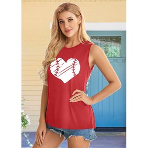 Camiseta personalizada con estampado de letras de Sunshine Vibes, camisetas sin mangas gráficas de verano para mujer, camisetas de entrenamiento holgadas informales - Product Image 4