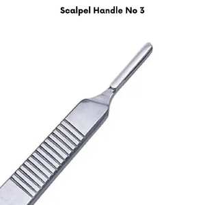Manche de scalpel de qualité médicale n°3 3 poignées réutilisables en acier inoxydable pour lames chirurgicales - Product Image 5