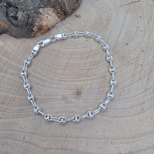 925 en Argent Sterling À La Mode Offre Spéciale Café Bean Bracelet Marin Hommes Bijoux Femmes Unisexe Lien Chaîne En Gros Hommes Bijoux - Product Image 3