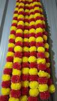 Karangan bunga Marigold buatan senar Dekorasi Pernikahan India bunga Diwali pesta Festival Natal dekorasi karangan bunga