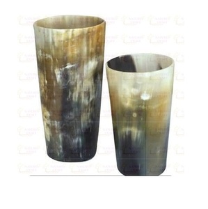 Custom Design <b>Metal</b> Core Natural Black Horn Drinking Glass For Mead Beer Wine <b>Tankard</b> Glass Top Selling Handcrafts Items - Product Image 2