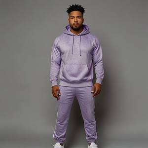 2025 survêtements de lavage à l'acide en coton de qualité supérieure pour hommes ensembles de survêtements coupe-vent avec logo personnalisé en vente sous marque privée d'Ayat Export - Product Image 2