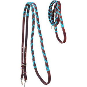 บังเหียนสำหรับแข่งแข่งม้าหนังลาติโก้แบบตะวันตกพร้อมบังเหียนแบบแยกทำมือทนทาน - Product Image 6