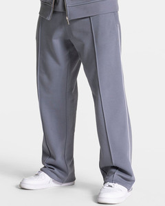 Conjunto de chándal de hombre con cremallera de invierno y logotipo de diseño personalizado con tuberías de algodón transpirable de dos piezas con capucha y pantalones de chándal para hombre - Product Image 6