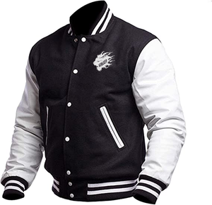 Veste universitaire unisexe de haute qualité avec broderie, manteau de baseball avec logo personnalisé pour hommes, veste universitaire d'hiver décontractée en gros - Product Image 2