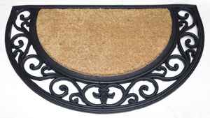 Style moderne Home Office Cuisine Hôtel Entrées Unique Durable PVC Backed Half Round Coir Paillassons Fait à la main Intérieur Extérieur - Product Image 3