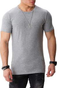 เสื้อยืดผู้ชายพิมพ์ลายโลโก้คุณภาพสูง ผ้าโพลีเอสเตอร์/คอตตอน ถักทออย่างดี สวมใส่สบาย แขนสั้น ลายเรียบ กันหด แห้งเร็ว - Product Image 5