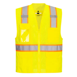 Chaleco de Trabajo para Hombre de Color Amarillo, de Alta Calidad, Transpirable, con Malla Reflectante para Rescate en Carretera - Product Image 1