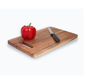 Tabla de cortar de madera de acacia acabada a mano Tabla de cortar de madera pulida a mano antigua para cocina. - Product Image 5