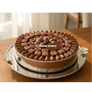 Wedding Decorative Metal <b>Chocolate</b> Bowl With Plate Hot Selling Decorative Latest new Collection <b>Chocolate</b> Bowl For <b>Ramadan</b> - Product Image 3