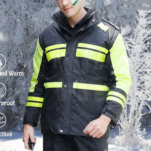 เสื้อแจ็คเก็ตสะท้อนแสงสำหรับฤดูหนาว2023แจ็คเก็ตนิรภัยสำหรับงานก่อสร้างมีหลายกระเป๋า - Product Image 5