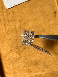 Pendientes de tuerca de diamante blanco natural con joyería fina de oro - Product Image 2