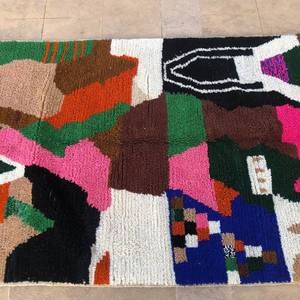 Alfombras de algodón 100% de diseñador tejidas a mano y con estampado de bloques alfombras Dhurries hechas a mano para la decoración de la sala de estar del hogar - Product Image 2