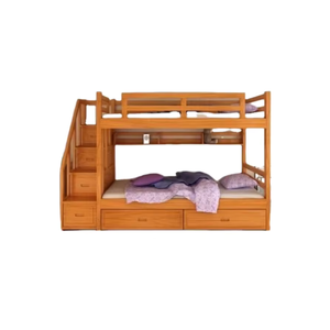 Litera de madera maciza minimalista moderna, cama de madera de teca para dormitorio de niños, muebles para niños, precio al por mayor - Product Image 6
