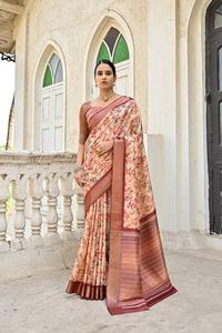 Nouvel arrivage en gros de saris en soie Bhagalpuri luxueux tissu doux élégant Accents Zari Style moderne fête ethnique traditionnelle - Product Image 5
