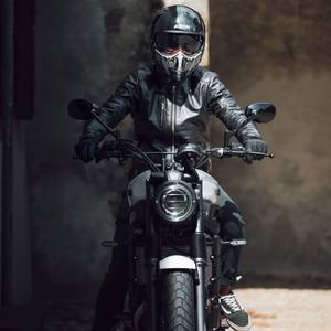 Airoh J110 Paesly Open Face Urban-Touring <b>Helmet</b> Black Gloss Flip-Up Visor <b>for</b> Motorcycles XXL Size New Condition - Product Image 2