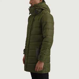 <b>Men's</b> Puffer <b>Long</b> Coat <b>Jacket</b> Quilted Winter Bubble Padded Coat Down Green Polyester Outdoor Custom Puffer <b>Jacket</b> <b>Men</b> - Product Image 6