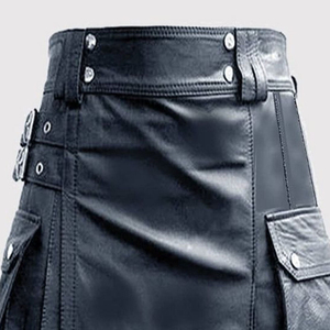 Kilt de Cuero Hecho en Pakistán para Hombre, Colores y Tallas Personalizables, Alta Calidad, Servicio OEM/ODM, Proveedor Mayorista, Último Modelo Hecho a Mano - Product Image 4