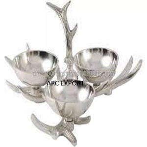 Nuevo juego de cuencos clásicos para servir de 3 cuencos Diseño plateado Fancy Antique Luxury Unique Designer Ware Cuencos para servir a bajo precio - Product Image 1