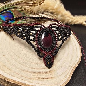 Fournisseur en gros de collier avec pendentif en pierre de labradorite naturelle, macramé vintage, certifié IGI, bijoux de fiançailles - Product Image 4