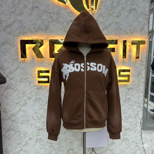 Customer Demanded New Design Fashionable Full Zipper <b>Hoodie</b> 500gsm Oversized Thick Drop Shoulder Boxy <b>Cropped</b> <b>Zip</b> <b>up</b> <b>Hoodie</b> Men - Product Image 1