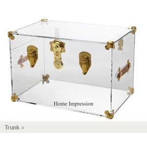 Boîtes d'invitation de mariage uniques en verre acrylique transparent avec logo personnalisé, plaqué or, fabrication directe d'usine - Product Image 1