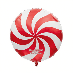 Ballon de fête en aluminium Caramelo 45 cm, motif tourbillon de bonbons, pour décorations de fêtes - Product Image 1