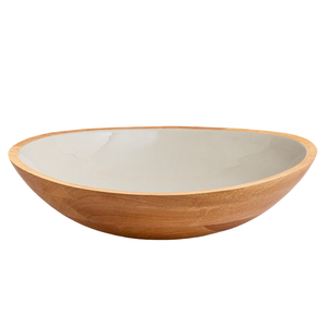 Bol de service en bois fabriqué à la main de haute qualité Design élégant Présentations de dîner élégantes pour des plats à manger élégants Assiettes - Product Image 4