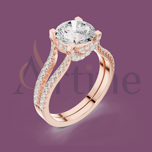 14K <b>Infinity</b> Style Engagement Ring for Lovers - Product Image 1