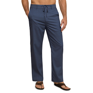 Pantalons sur mesure pour hommes pantalons de survêtement en coton avec poches empilées pantalons de survêtement en polaire décontracté tricoté uni teint hiver pantalons pour hommes - Product Image 1