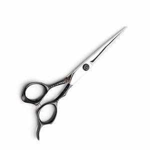 Vente en gros de ciseaux de coiffeur en métal, en acier, à lame droite et tranchante, ciseaux de salon de coiffure avec repose-doigt fixe - Product Image 2