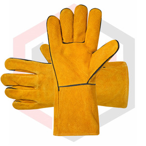Gants de travail en cuir de vachette de 14 pouces d'excellente qualité Gants de sécurité résistants aux coupures Tig Welding - Product Image 6