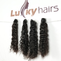Cheveux naturels non traités, lots de cheveux humains bouclés, styles ondulés lâches, ondulations aquatiques, cuticules alignées, double trame, cheveux vierges indiens Remy